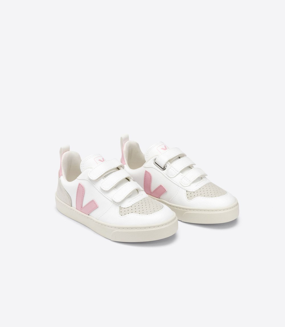 Veja Sneakers Copii - V-10 Velcro Cwl - Albi/Roz - 1594802-DT